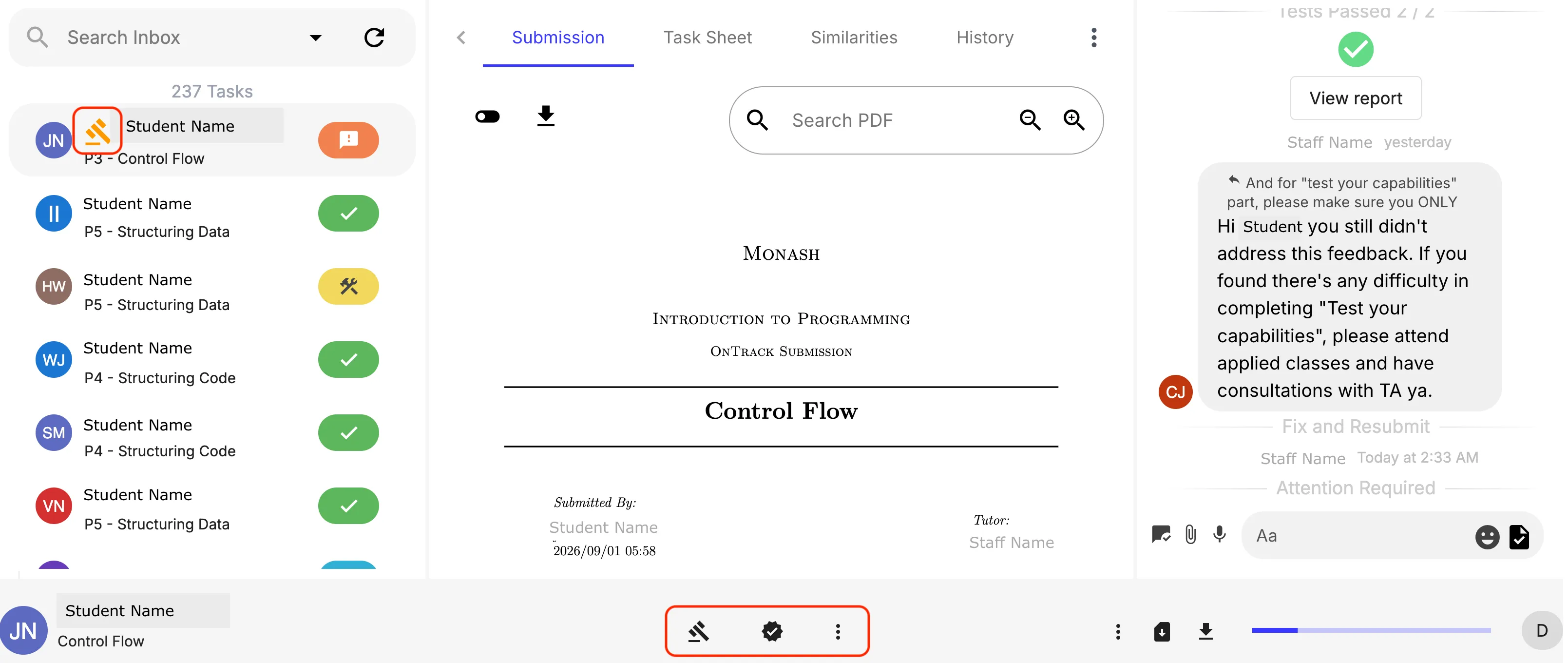task details